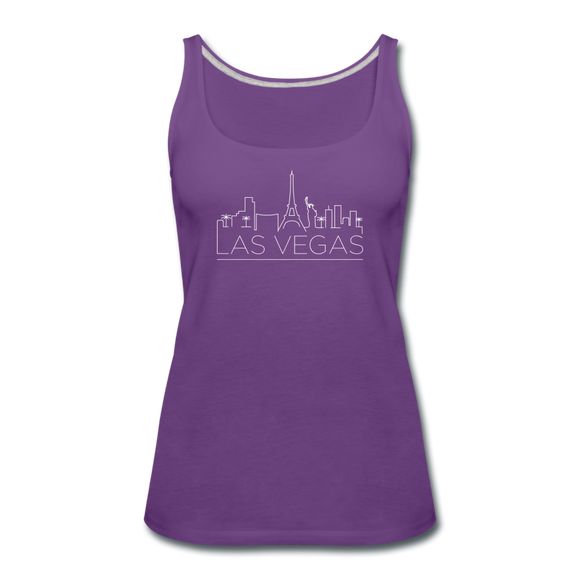 Las Vegas, Nevada Women’s Tank Top - Skyline Women’s Las Vegas Tank Top - purple