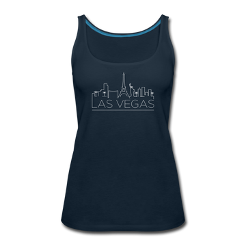 Las Vegas, Nevada Women’s Tank Top - Skyline Women’s Las Vegas Tank Top - deep navy