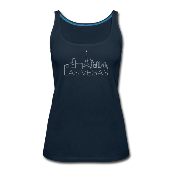 Las Vegas, Nevada Women’s Tank Top - Skyline Women’s Las Vegas Tank Top - deep navy