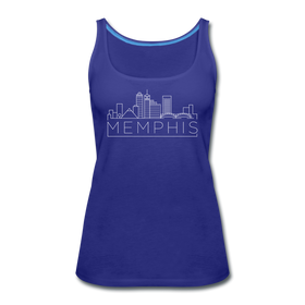 Memphis, Tennessee Women’s Tank Top - Skyline Women’s Memphis Tank Top - royal blue