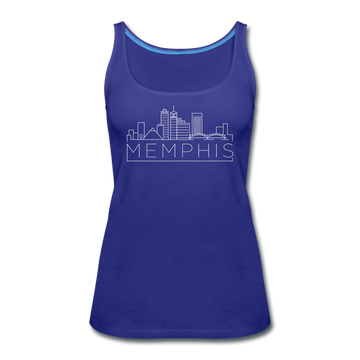 Memphis, Tennessee Women’s Tank Top - Skyline Women’s Memphis Tank Top - royal blue