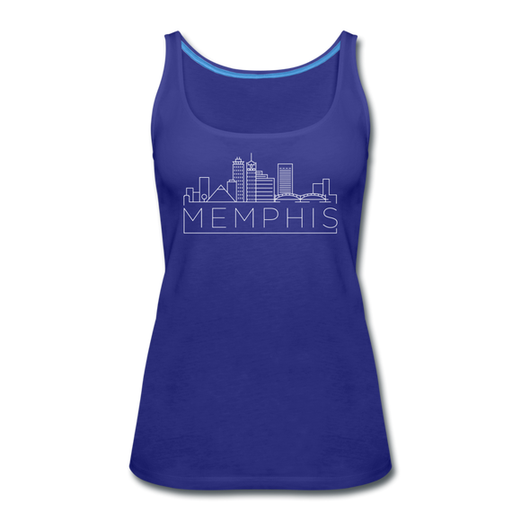 Memphis, Tennessee Women’s Tank Top - Skyline Women’s Memphis Tank Top - royal blue
