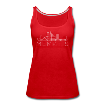Memphis, Tennessee Women’s Tank Top - Skyline Women’s Memphis Tank Top - red