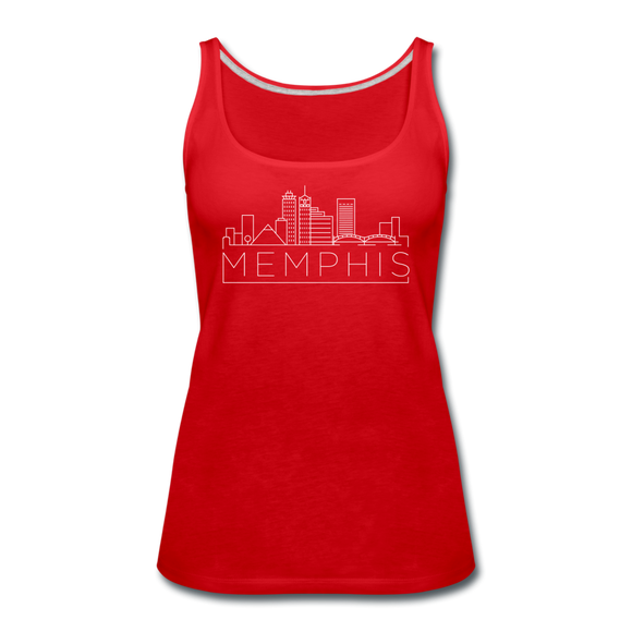Memphis, Tennessee Women’s Tank Top - Skyline Women’s Memphis Tank Top - red