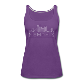 Memphis, Tennessee Women’s Tank Top - Skyline Women’s Memphis Tank Top - purple