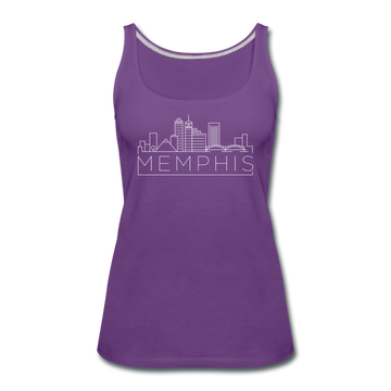 Memphis, Tennessee Women’s Tank Top - Skyline Women’s Memphis Tank Top - purple