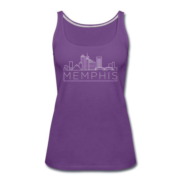 Memphis, Tennessee Women’s Tank Top - Skyline Women’s Memphis Tank Top - purple