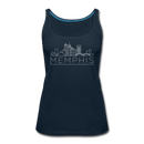 Memphis, Tennessee Women’s Tank Top - Skyline Women’s Memphis Tank Top - deep navy
