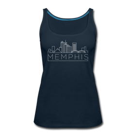 Memphis, Tennessee Women’s Tank Top - Skyline Women’s Memphis Tank Top - deep navy