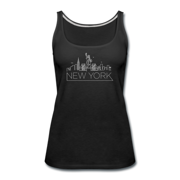 New York Women’s Tank Top - Skyline Women’s New York Tank Top - black