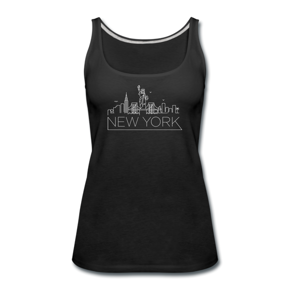 New York Women’s Tank Top - Skyline Women’s New York Tank Top - black