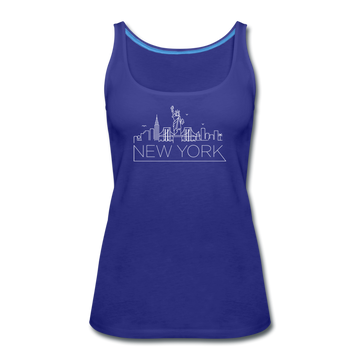 New York Women’s Tank Top - Skyline Women’s New York Tank Top - royal blue