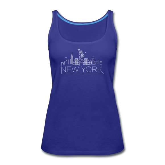 New York Women’s Tank Top - Skyline Women’s New York Tank Top - royal blue