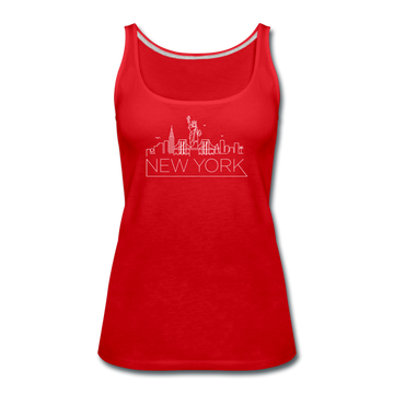 New York Women’s Tank Top - Skyline Women’s New York Tank Top - red