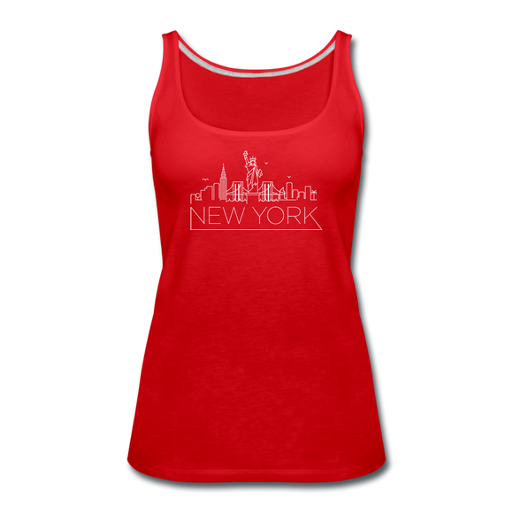 New York Women’s Tank Top - Skyline Women’s New York Tank Top - red