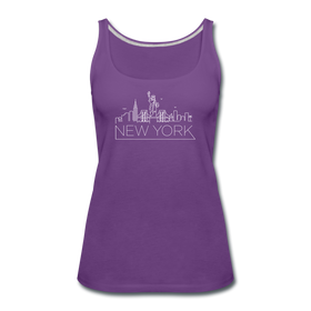 New York Women’s Tank Top - Skyline Women’s New York Tank Top - purple