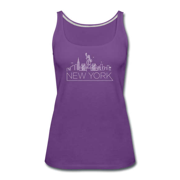 New York Women’s Tank Top - Skyline Women’s New York Tank Top - purple