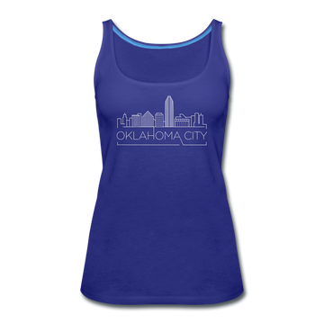 Oklahoma City, Oklahoma Women’s Tank Top - Skyline Women’s Oklahoma City Tank Top - royal blue