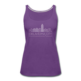 Oklahoma City, Oklahoma Women’s Tank Top - Skyline Women’s Oklahoma City Tank Top - purple