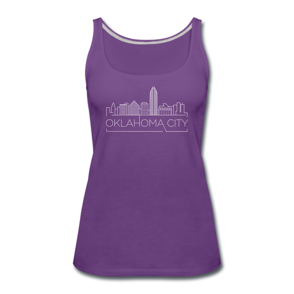 Oklahoma City, Oklahoma Women’s Tank Top - Skyline Women’s Oklahoma City Tank Top - purple