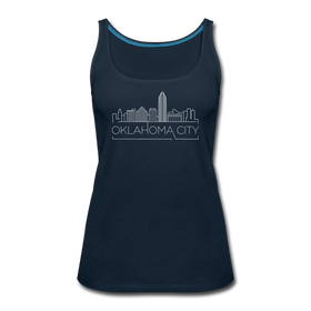 Oklahoma City, Oklahoma Women’s Tank Top - Skyline Women’s Oklahoma City Tank Top - deep navy