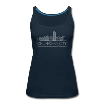 Oklahoma City, Oklahoma Women’s Tank Top - Skyline Women’s Oklahoma City Tank Top - deep navy
