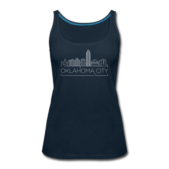 Oklahoma City, Oklahoma Women’s Tank Top - Skyline Women’s Oklahoma City Tank Top - deep navy