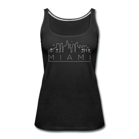 Miami, Florida Women’s Tank Top - Skyline Women’s Miami Tank Top - black