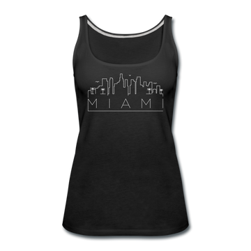 Miami, Florida Women’s Tank Top - Skyline Women’s Miami Tank Top - black