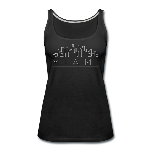 Miami, Florida Women’s Tank Top - Skyline Women’s Miami Tank Top - black