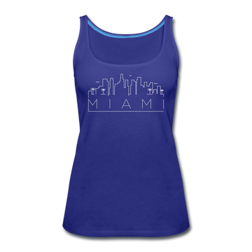 Miami, Florida Women’s Tank Top - Skyline Women’s Miami Tank Top - royal blue
