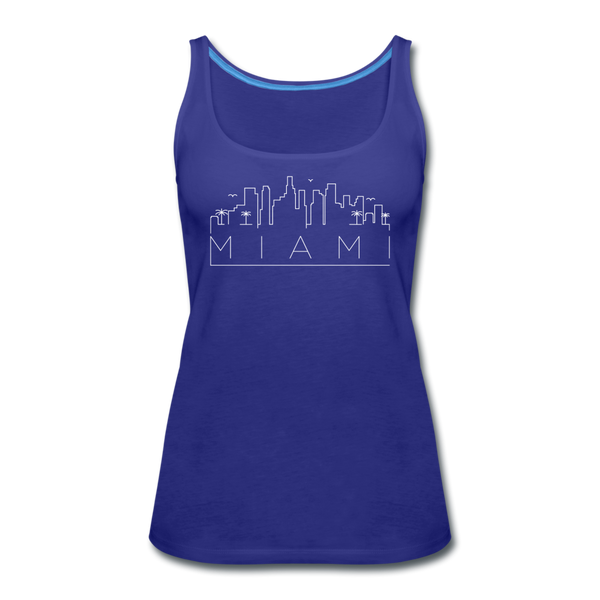 Miami, Florida Women’s Tank Top - Skyline Women’s Miami Tank Top - royal blue