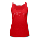 Miami, Florida Women’s Tank Top - Skyline Women’s Miami Tank Top - red