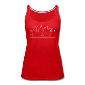Miami, Florida Women’s Tank Top - Skyline Women’s Miami Tank Top - red