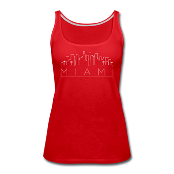 Miami, Florida Women’s Tank Top - Skyline Women’s Miami Tank Top - red