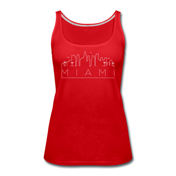 Miami, Florida Women’s Tank Top - Skyline Women’s Miami Tank Top - red