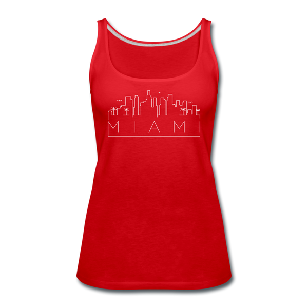 Miami, Florida Women’s Tank Top - Skyline Women’s Miami Tank Top - red