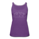 Miami, Florida Women’s Tank Top - Skyline Women’s Miami Tank Top - purple