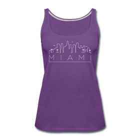 Miami, Florida Women’s Tank Top - Skyline Women’s Miami Tank Top - purple