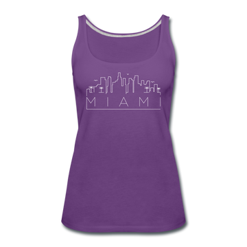 Miami, Florida Women’s Tank Top - Skyline Women’s Miami Tank Top - purple