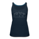 Miami, Florida Women’s Tank Top - Skyline Women’s Miami Tank Top - deep navy