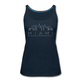 Miami, Florida Women’s Tank Top - Skyline Women’s Miami Tank Top - deep navy
