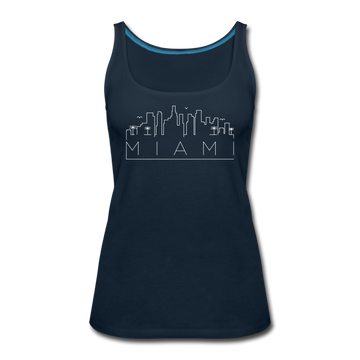 Miami, Florida Women’s Tank Top - Skyline Women’s Miami Tank Top - deep navy