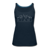 Miami, Florida Women’s Tank Top - Skyline Women’s Miami Tank Top - deep navy