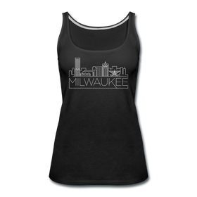 Milwaukee, Wisconsin Women’s Tank Top - Skyline Women’s Milwaukee Tank Top - black