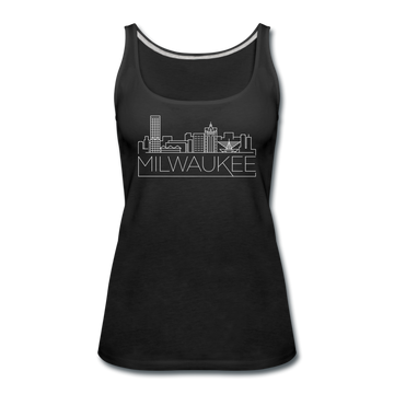 Milwaukee, Wisconsin Women’s Tank Top - Skyline Women’s Milwaukee Tank Top - black