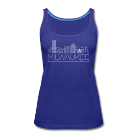 Milwaukee, Wisconsin Women’s Tank Top - Skyline Women’s Milwaukee Tank Top - royal blue