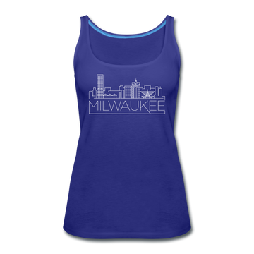 Milwaukee, Wisconsin Women’s Tank Top - Skyline Women’s Milwaukee Tank Top - royal blue