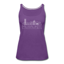 Milwaukee, Wisconsin Women’s Tank Top - Skyline Women’s Milwaukee Tank Top - purple