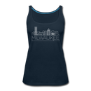 Milwaukee, Wisconsin Women’s Tank Top - Skyline Women’s Milwaukee Tank Top - deep navy